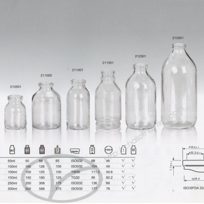 Chai lọ thủy tinh màu trắng mã 21