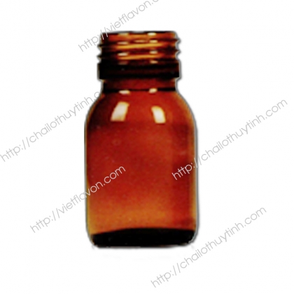 Chai lọ thủy tinh màu hổ phách mã 50