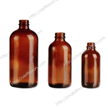 Chai lọ thủy tinh màu hổ phách mã 43