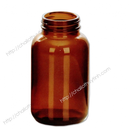 Chai lọ thủy tinh màu hổ phách mã 46