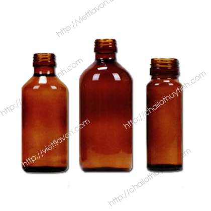 Chai lọ thủy tinh màu hổ phách mã 51