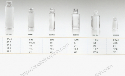 Chai lọ thủy tinh màu trắng mã 353