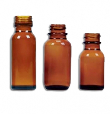 Chai lọ thủy tinh màu hổ phách mã 48