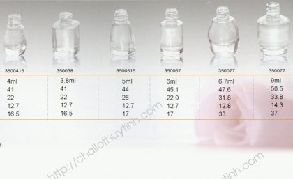 chai thủy tinh màu trắng mã 3511