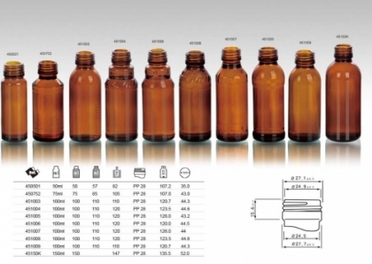 Chai lọ thủy tinh màu hổ phách mã 45