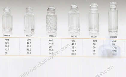 Chai lọ thủy tinh màu trắng mã 352
