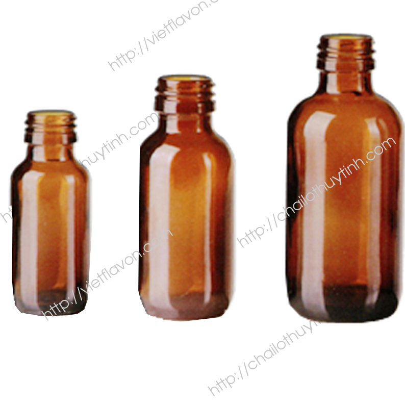 Chai lọ thủy tinh màu hổ phách mã 42