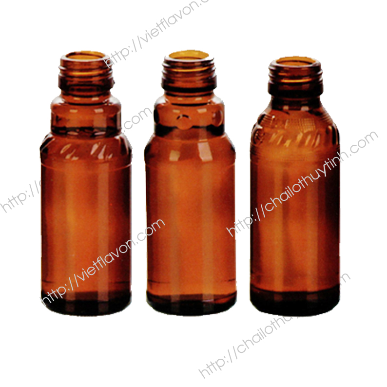 Chai lọ thủy tinh màu hổ phách mã 45