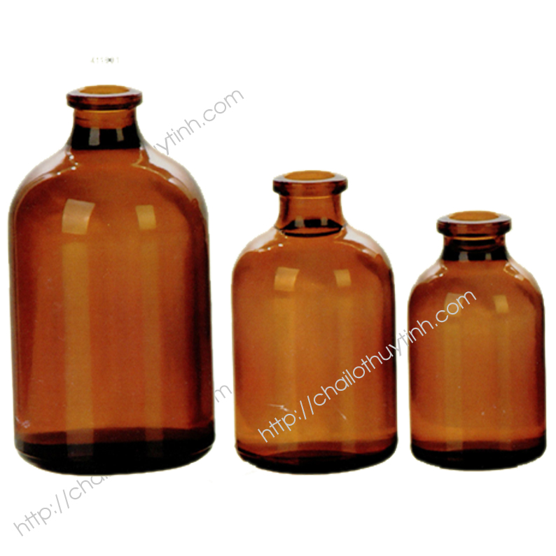 Chai lọ thủy tinh màu hổ phách mã 41