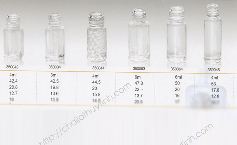 Chai lọ thủy tinh màu trắng mã 352